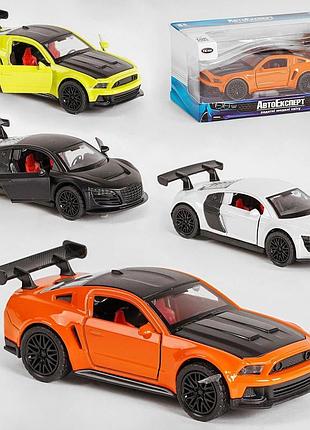 Машинка mg-80915 ауди и форд 4 вида, 1:36, свет, звук, инерция, в коробке.