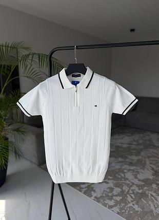 Новинка мужская футболка поло Tommy hilfiger white