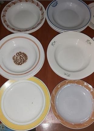 Тарелки фарфоровые ссср д. 24, 20, 18 см