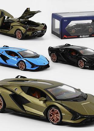 Машина металлопластик gt-3598 "авто эксперт премиум", "lambo", 3 цвета, металлопластик, 1:24, звук, свет,