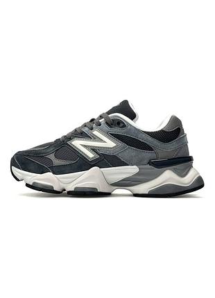 Кроссовки мужские new balance 9060, серые кроссовки замша сетка, демисезонные
