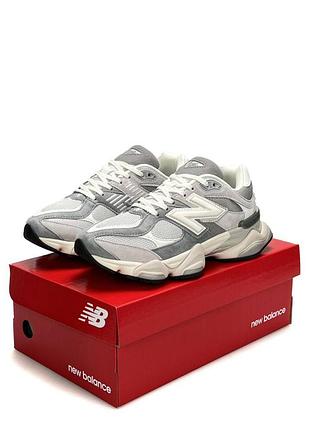 Кросівки чоловічі new balance 9060, сірі кросівки замша сітка, демісезонні