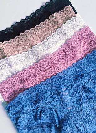 Набір трусиків victoria's secret 5 штук ажурні трусики victoria's secret білизна victoria's secret