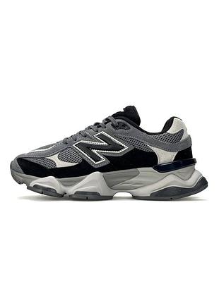 Кроссовки мужские new balance 9060, серые кроссовки замша сетка, демисезонные