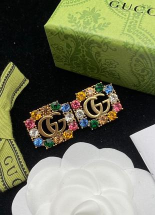 Серьги “rainbow gg classic” — воплощение роскоши и яркого стиля