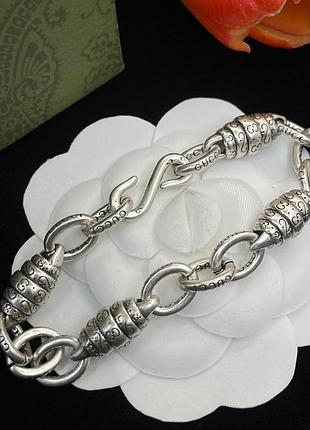 Браслет “gg vintage barrel silver lux” — акцент силы и стиля в винтажном исполнении