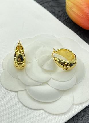 Сережки "golden dome classic" селін люкс якість