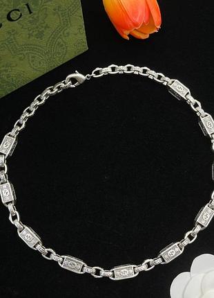 Ланцюг "gg monogram block silver lux" — класика в сучасному виготовленні