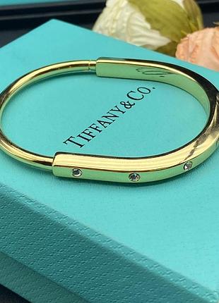 Браслет tiffany signature crystal line gold edition