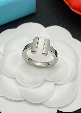 Кольцо tiffany t classic silver edition люкс качество