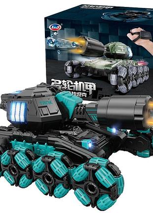 Машинка-танк tank fight на пульте управления с поворотным механизмом на 360° стреляет гидрогеливыми орбизами