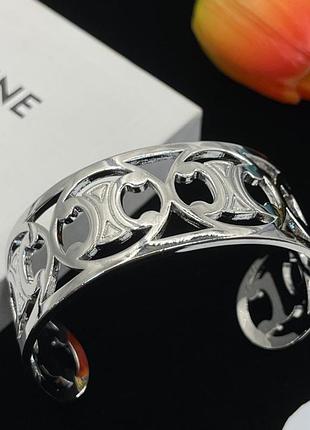 Браслет “celine triumph open silver” 2