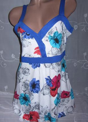 Майка туника в цветах