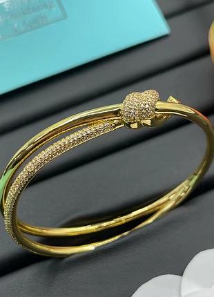 Браслет tiffany “golden knot grace” люкс качество
