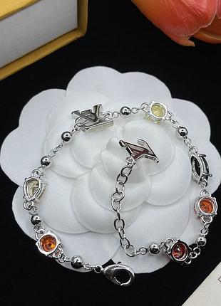 Браслет луї віттон multicolor crystal bracelet люкс якість