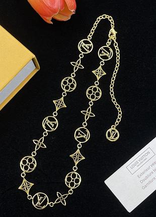 Колье луи виттон monogram chain люкс качество