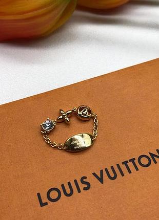 Кільце луї віттон mini charm chain ring gold люкс якість