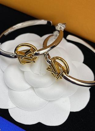 Сережки луї віттон signature hoops люкс якість