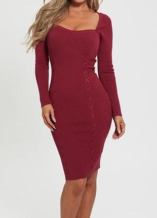 Платье женское в рубчик guess стильное классное