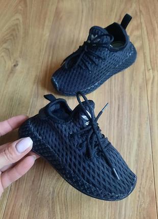 Легкі літні кросівки adidas deerupt runner мокасини чорниці
