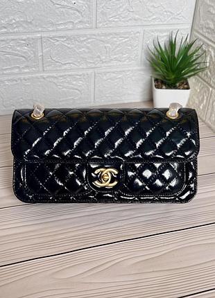 Шкіряна сумочка бренду chanel🖤