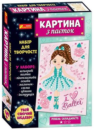 Картина из пайеток.балерина
