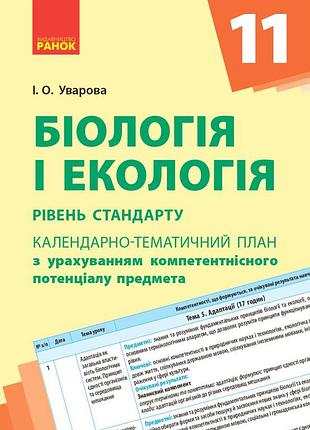 Биология. 11 клас. календарьно-тематический план с учетом компетентного потенциала предмета