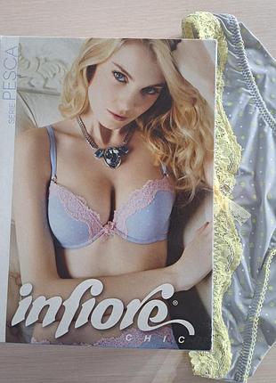 Комплект бюстгалтер и трусики бразилианки infiore chic series pesca
