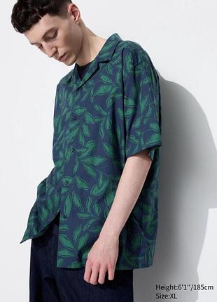 Сорочка з коротким рукавом з модалу та бавовни uniqlo