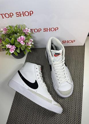 Оригінальні кросівки хайтопи шкіряні nike blazer