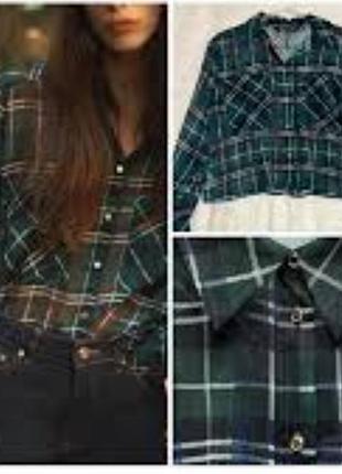 Блуза рубашка с люрексом от zara