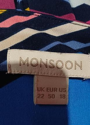 🌟 яркое платье на запах monsoon с геометрическим принтом (plus size) 7