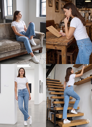 Джинсы wrangler женские прямые необработанный край (оригинал)