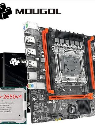 Материнська плата mougol x99e + процесор 2650v4 (12 ядер / 24 потоків), частота до 2.9 ghz.