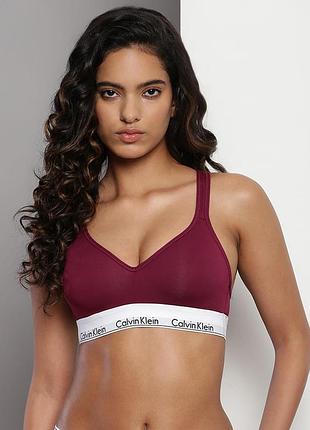Бордовий топ-бралет calvin klein оригінал  спортивний топ ck