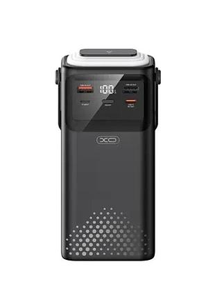 Универсальная мобильная батарея xo pr285 pd20w+qc22.5w four cables + lighting 30000mah черный