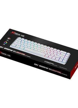 Клавіатура xtrike me tri-mode mechanical wireless keyboard gk-995w wh |68 keys, bt/2.4g/type-c, rgb, en layout|