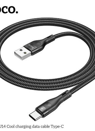 Кабель hoco type-c cool charging data cable du14 |1m, 3a| 5