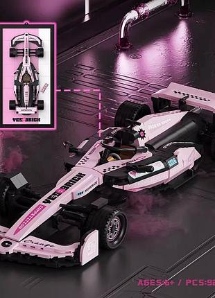 Конструктор гоночный автомобиль zest brick "pink car" (921 деталь)