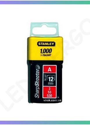 Скоба для степлера stanley light duty тип а h 12 мм 1000 шт канцелярская скоба