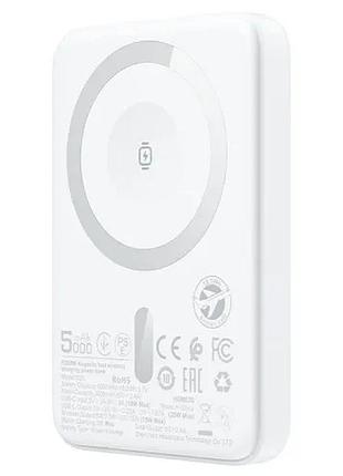 Умб acefast m25 pd20w magsafe fast wireless charging power bank 5000 mah white