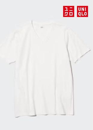 Футболка supima® с v-образным вырезом uniqlo