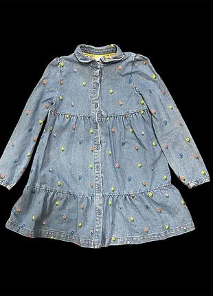 Джинсова сукня mini boden з вишивкою на 9-10 років (ріст 140 см)