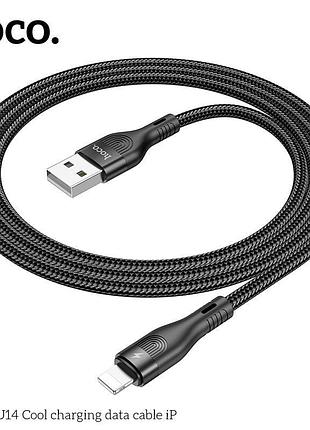 Кабель hoco lightning cool charging data cable du14 |1m, 3a| 3