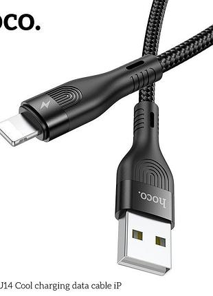 Кабель hoco lightning cool charging data cable du14 |1m, 3a| 7