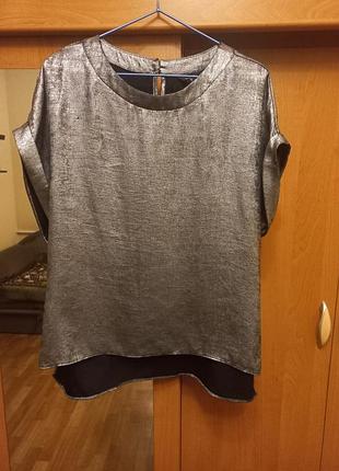 Продам серебристую футболку river island (12)