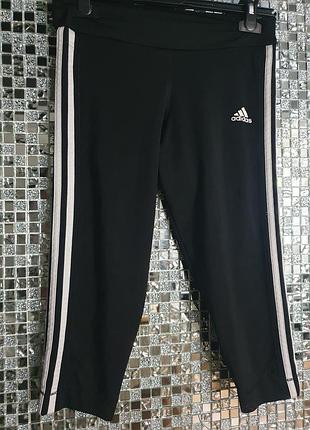 Велосипедки спортивні з лампасами adidas чорні жіночі м розмір