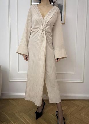 Бежева сукня h&m
