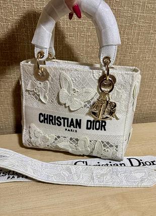 Женская текстильная сумка dior lady d-lite