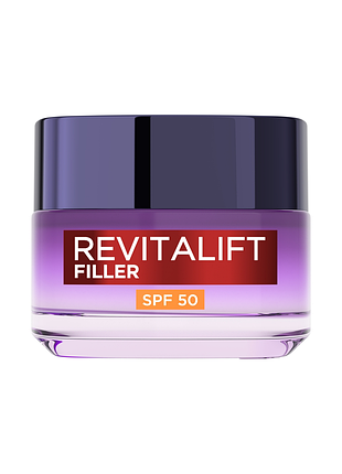 Дневной антивозрастной крем-уход spf50 с гиалуроновой кислотой - l'oreal paris revitalift filler [ha] 50ml.